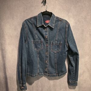Vintage Big Blue Denim Shirt Size Large